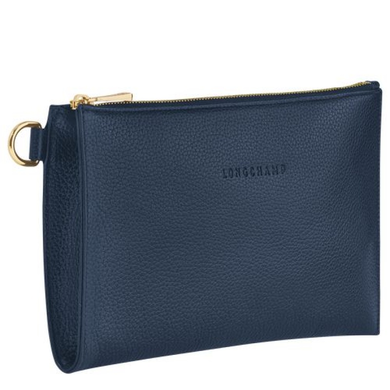 Longchamp Le Foulonne Pouch Navy | OUABRWD-07