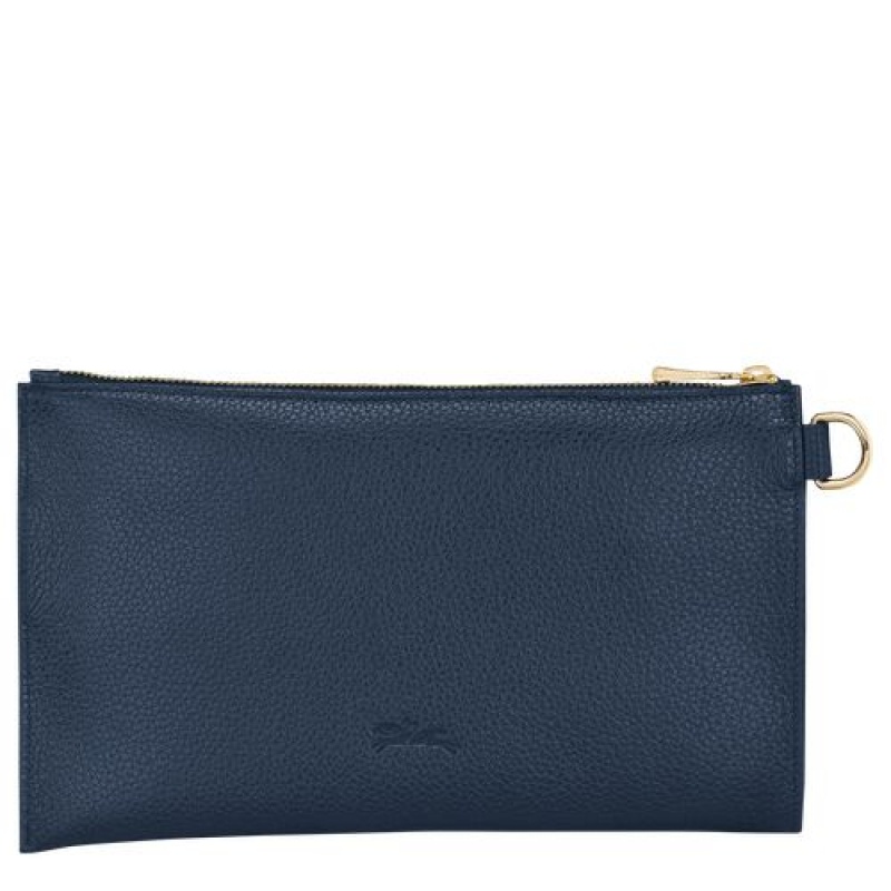 Longchamp Le Foulonne Pouch Navy | OUABRWD-07