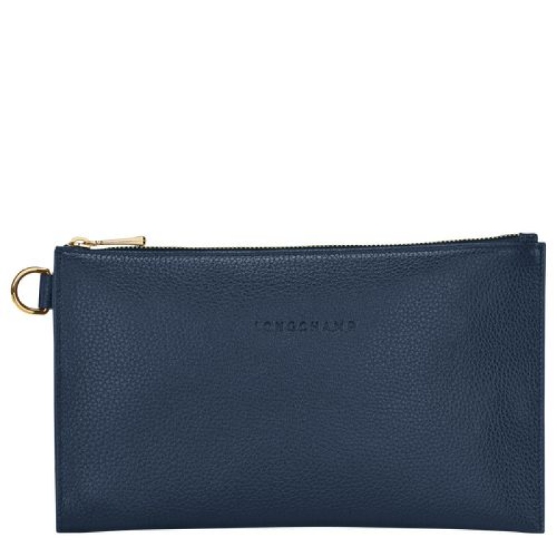 Longchamp Le Foulonne Pouch Navy | OUABRWD-07