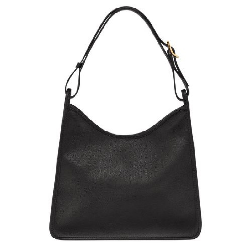 Longchamp Le Foulonne Shoulder bag Black | JQNUXZK-67