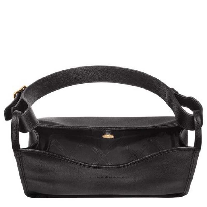 Longchamp Le Foulonne Shoulder bag Black | JQNUXZK-67