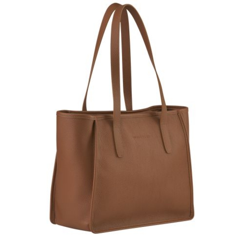 Longchamp Le Foulonne Shoulder bag Caramel | DHTAXZY-37