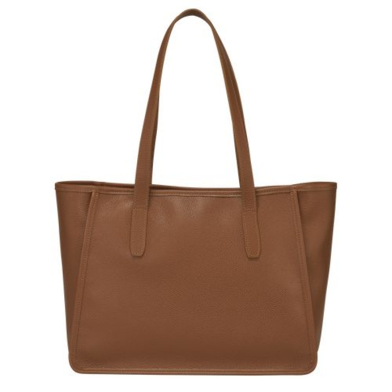 Longchamp Le Foulonne Shoulder bag Caramel | DHTAXZY-37