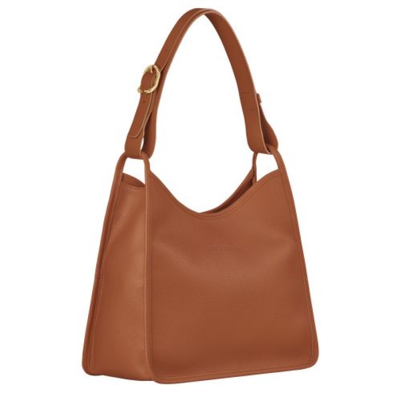 Longchamp Le Foulonne Shoulder bag Caramel | FZWSMVR-40