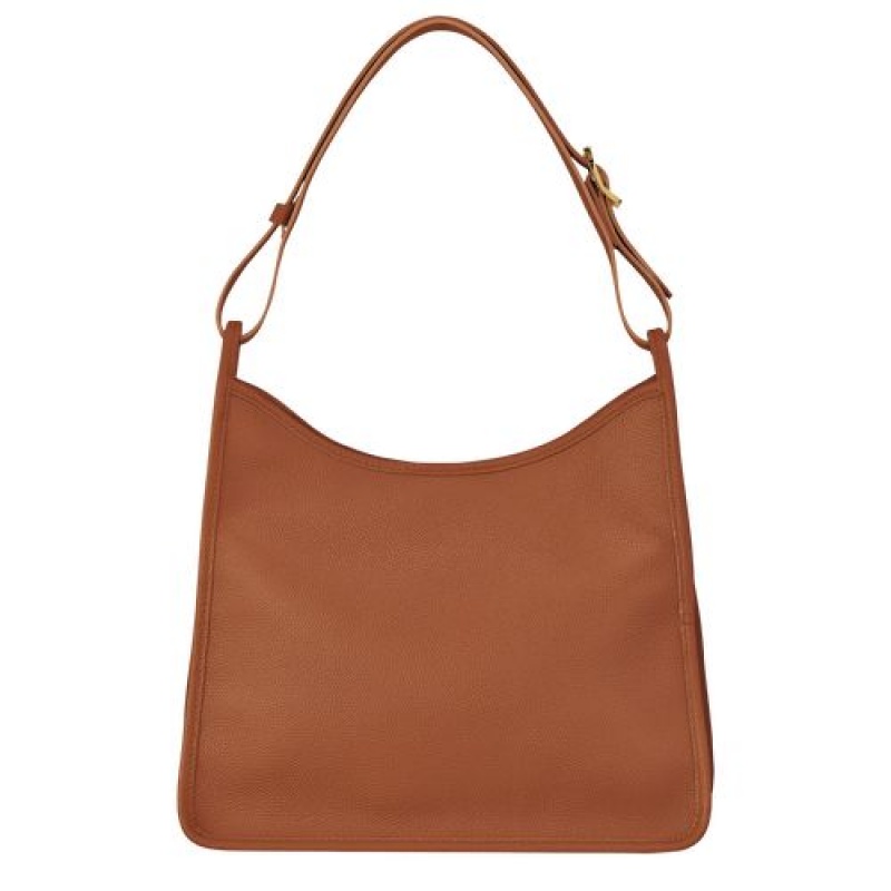 Longchamp Le Foulonne Shoulder bag Caramel | FZWSMVR-40