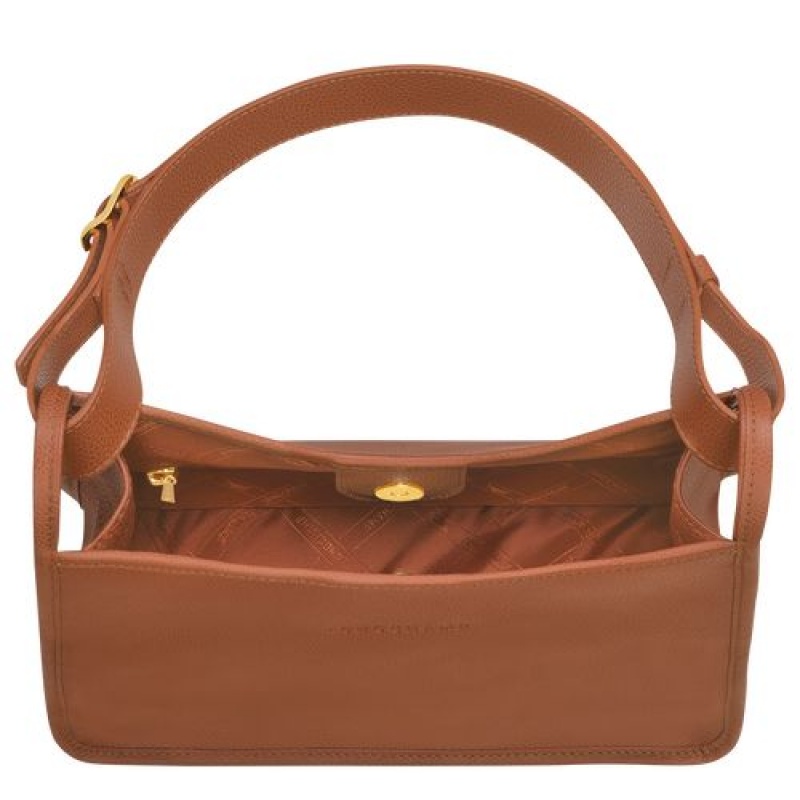 Longchamp Le Foulonne Shoulder bag Caramel | FZWSMVR-40