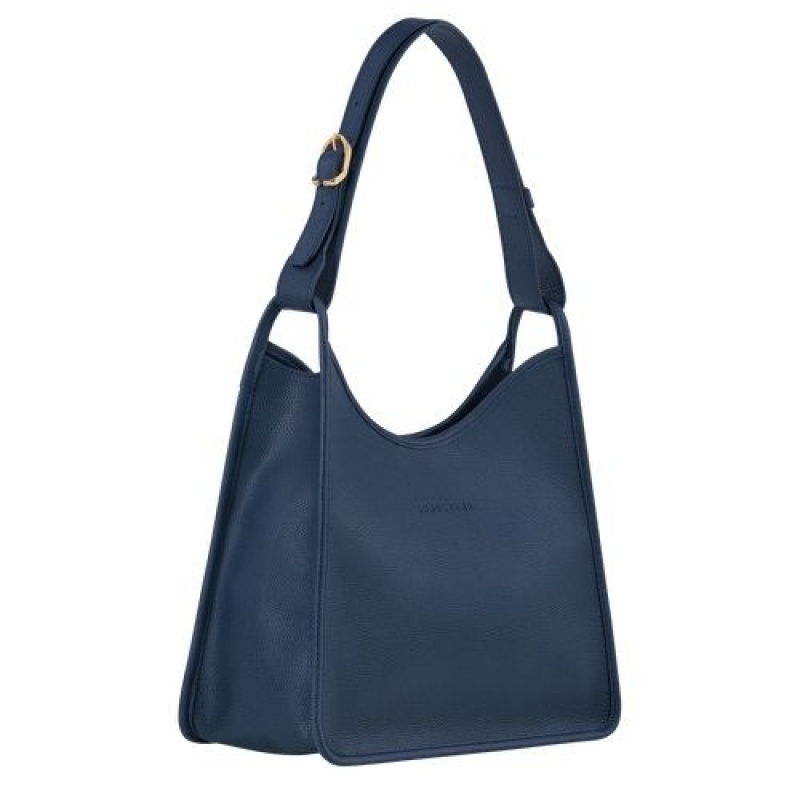 Longchamp Le Foulonne Shoulder bag Navy | SPGDCTQ-58