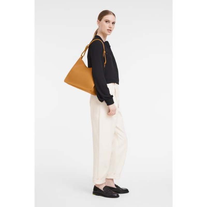 Longchamp Le Foulonne Shoulder bag Saffron | XAKQRWD-37