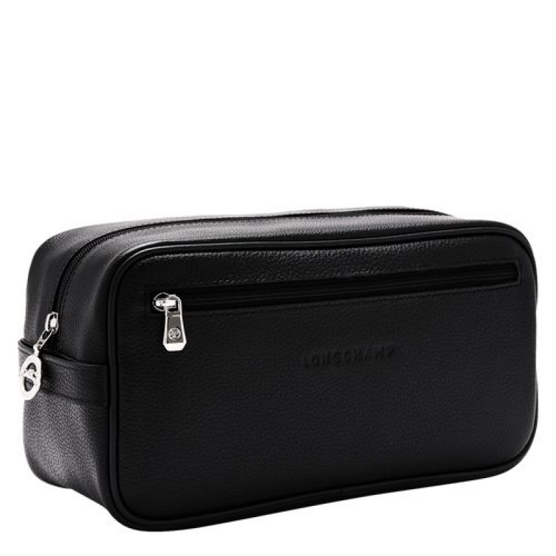 Longchamp Le Foulonne Toiletry case Black | AGJXWSM-74