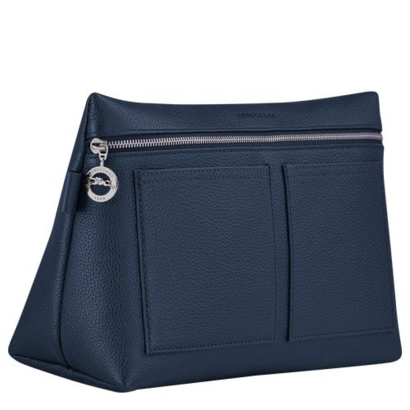 Longchamp Le Foulonne Toiletry case Navy | XRJDSTG-92