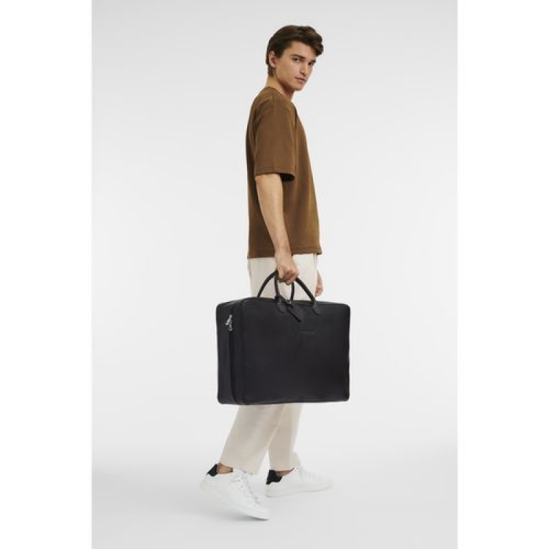 Longchamp Le Foulonne Travel bag Black | MRTUHYJ-69