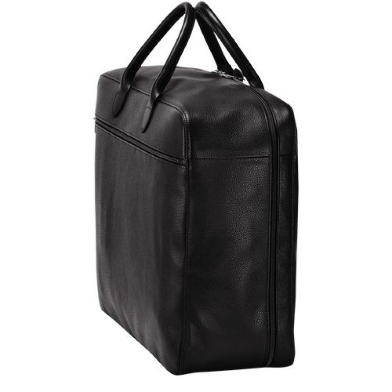 Longchamp Le Foulonne Travel bag Black | MRTUHYJ-69