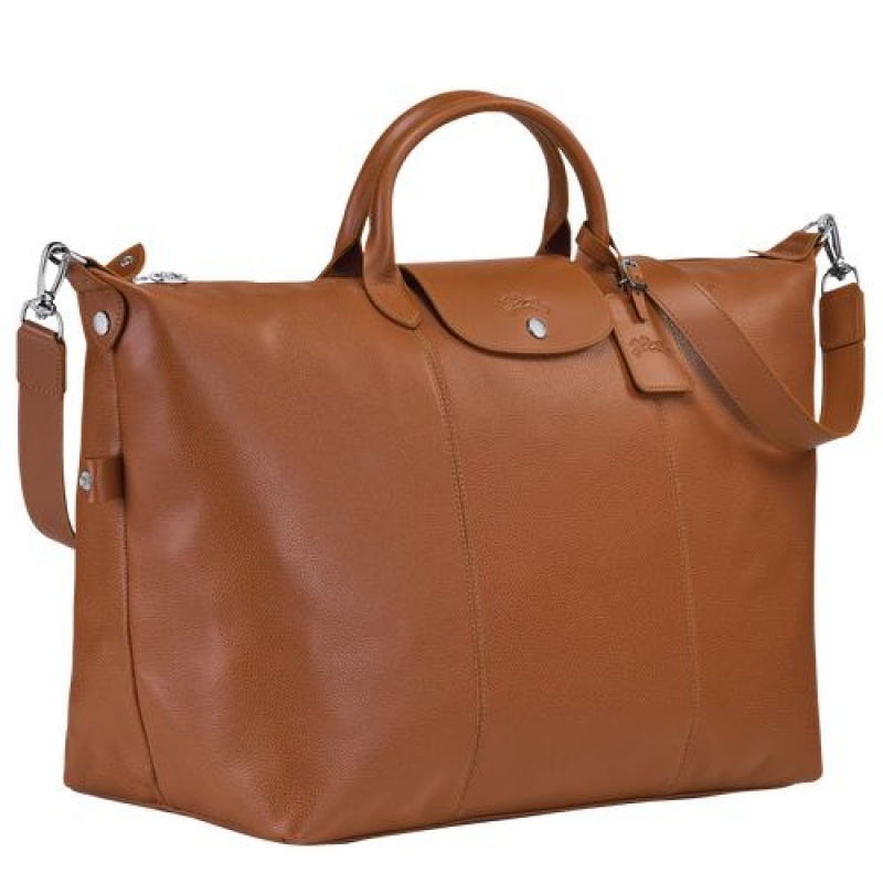 Longchamp Le Foulonne Travel bag L Caramel | SHMWTRF-72