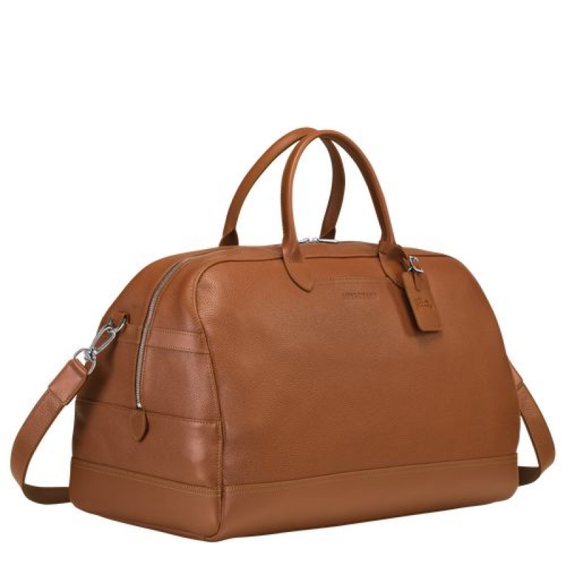 Longchamp Le Foulonne Travel bag L Caramel | TXOYMGW-35