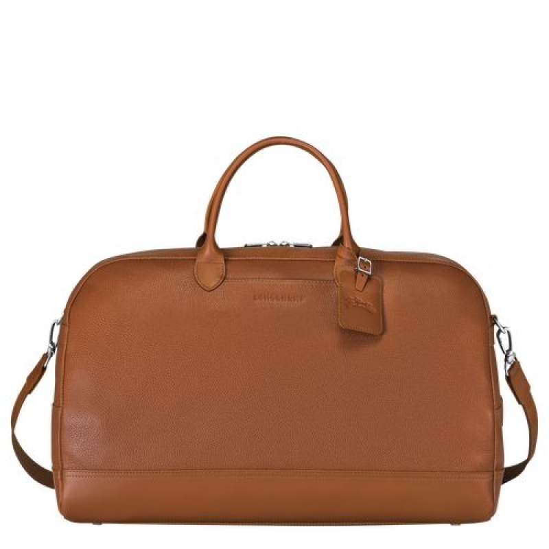 Longchamp Le Foulonne Travel bag L Caramel | TXOYMGW-35