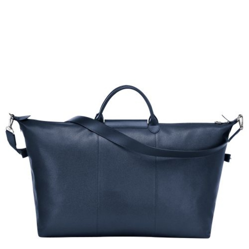 Longchamp Le Foulonne Travel bag L Navy | TVYWKNF-42