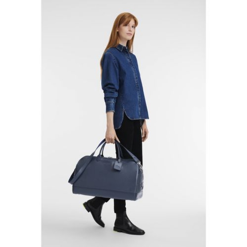 Longchamp Le Foulonne Travel bag L Navy | IETHKCJ-13