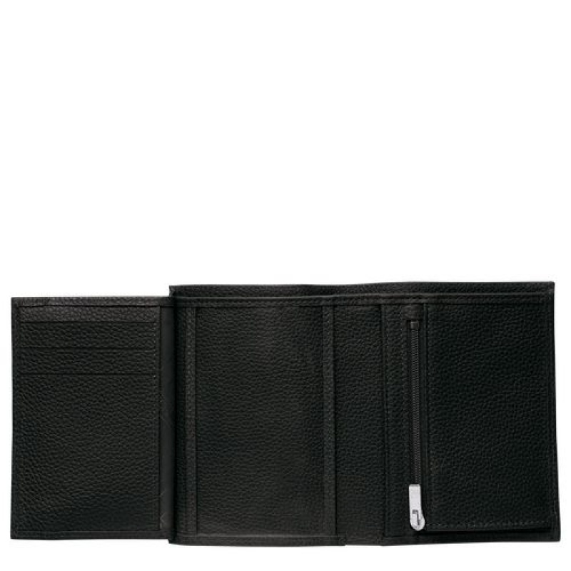 Longchamp Le Foulonne Wallet Black | IXMCWTO-34