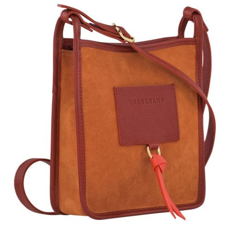 Longchamp Le Foulonne Zipped crossbody bag S Saffron | OJCUPVQ-63