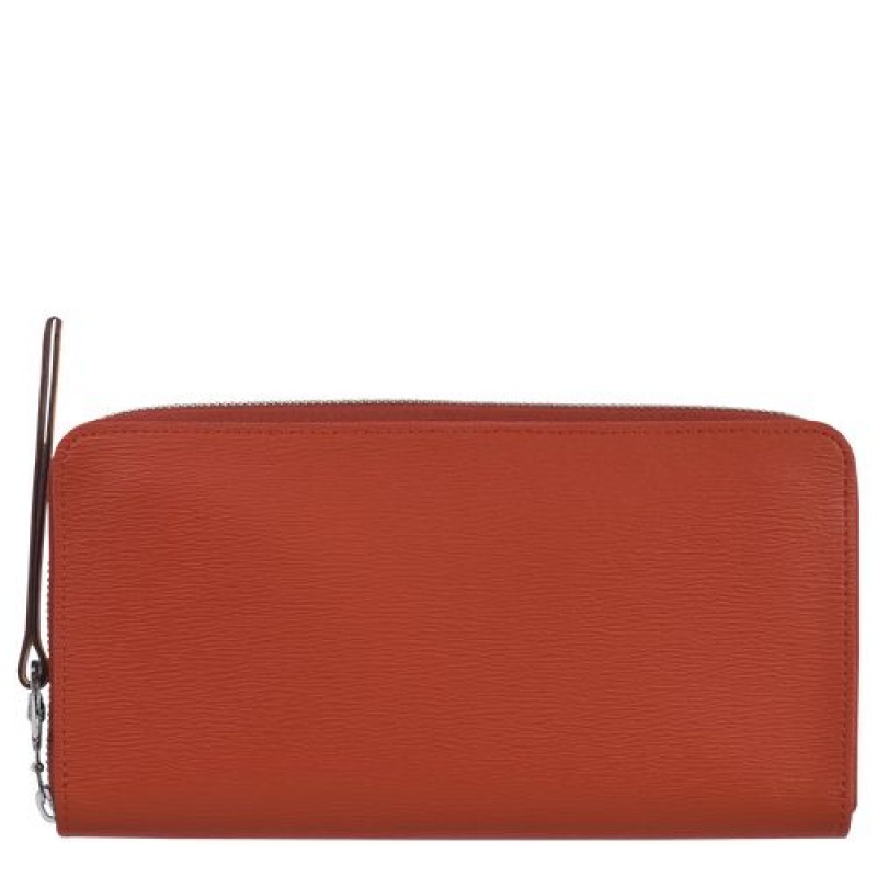 Longchamp Le Pliage City Long wallet with zip around Terracotta | MWUOZYI-18