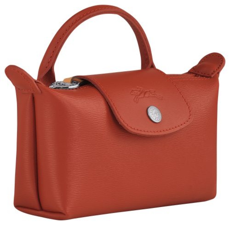 Longchamp Le Pliage City Pouch with handle Terracotta | NBSGVPW-16