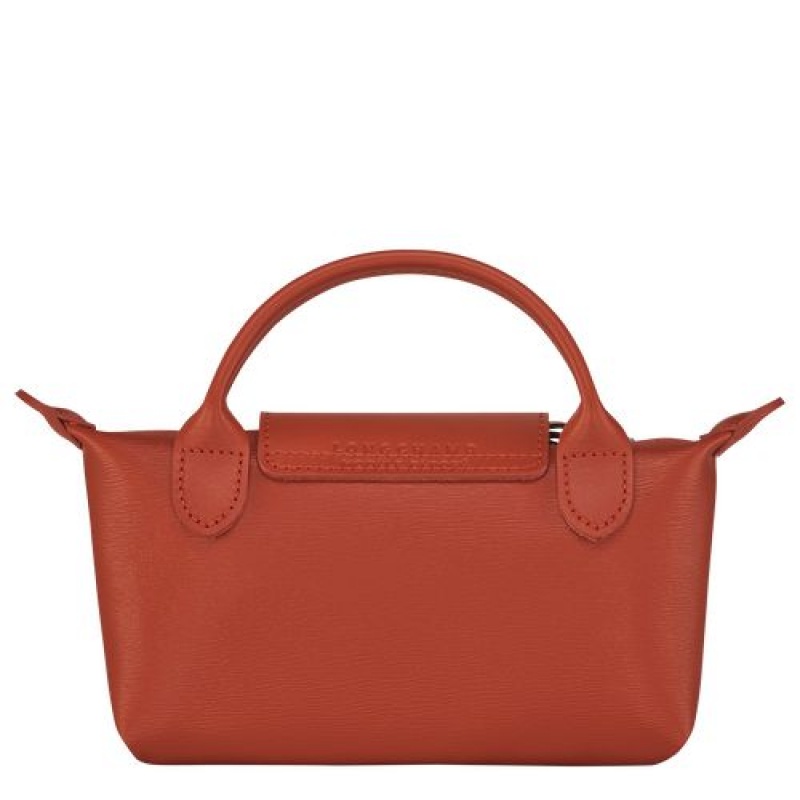 Longchamp Le Pliage City Pouch with handle Terracotta | NBSGVPW-16