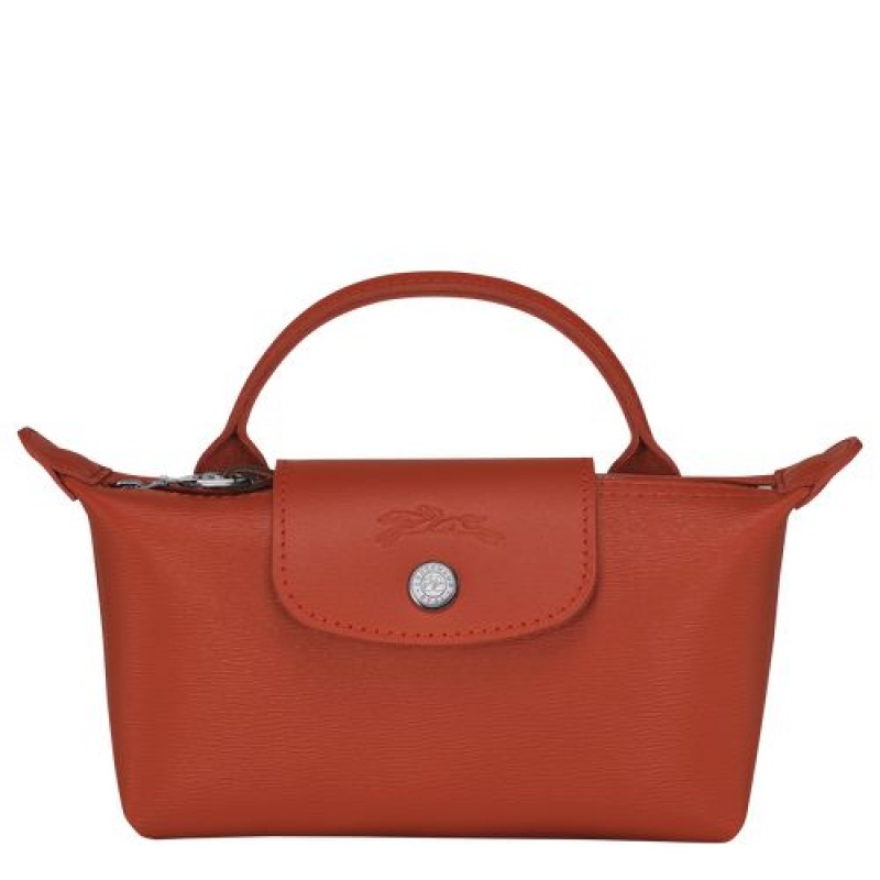 Longchamp Le Pliage City Pouch with handle Terracotta | NBSGVPW-16