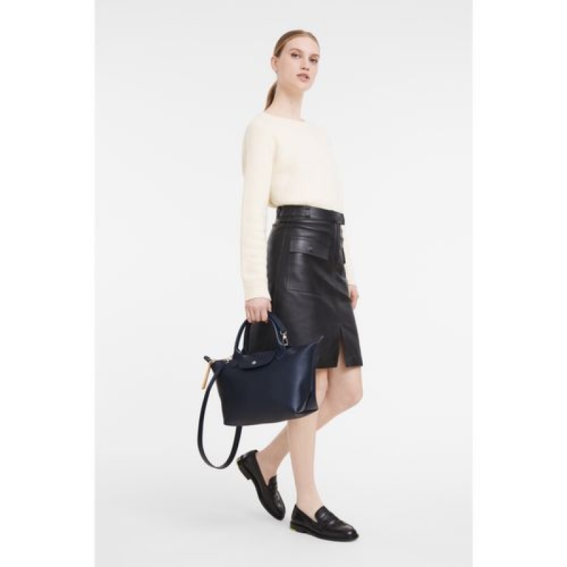 Longchamp Le Pliage City Top handle bag S Navy | UTVXNHJ-74