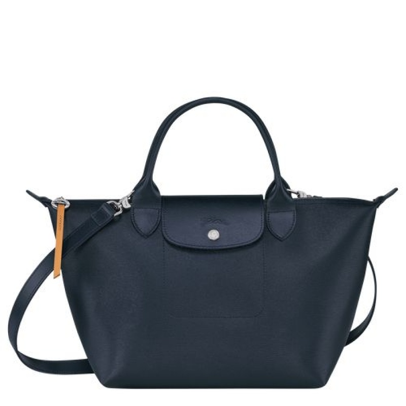 Longchamp Le Pliage City Top handle bag S Navy | UTVXNHJ-74