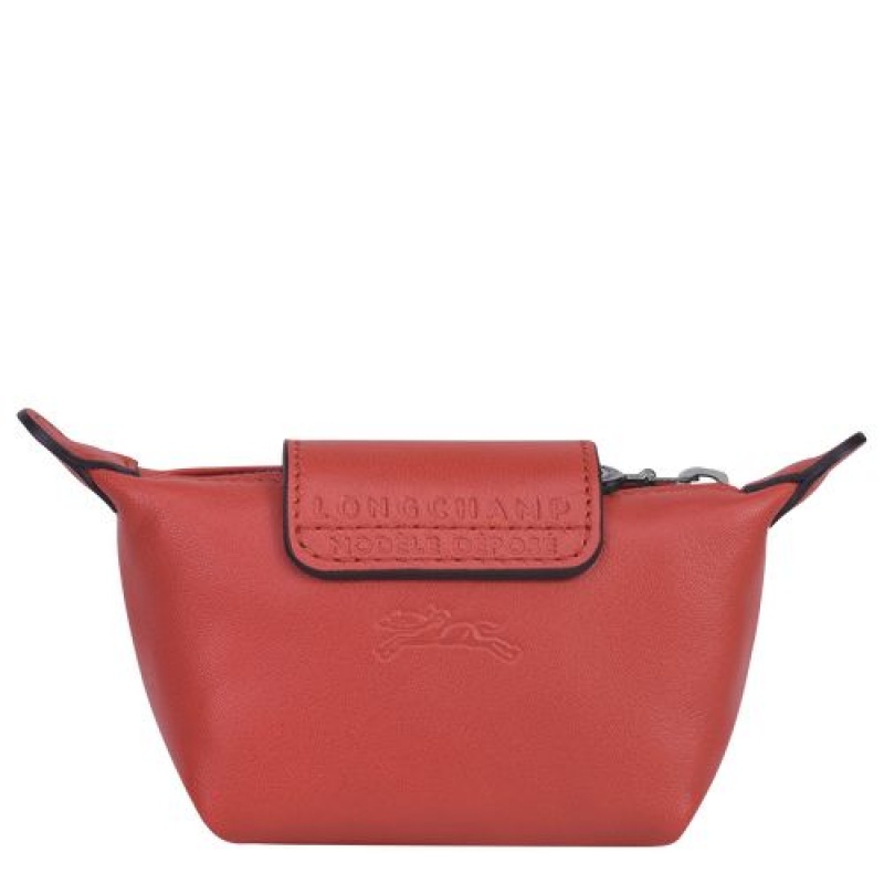 Longchamp Le Pliage Cuir Coin purse Terracotta | HKAXZSG-54