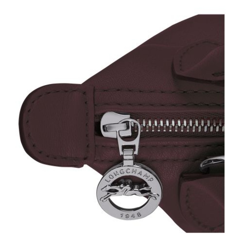 Longchamp Le Pliage Cuir Crossbody bag Burgundy | ONXIUKQ-69