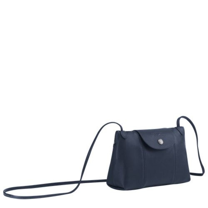 Longchamp Le Pliage Cuir Crossbody bag Navy | FDBLTMZ-19