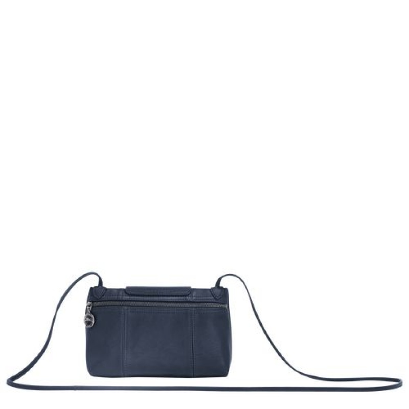 Longchamp Le Pliage Cuir Crossbody bag Navy | FDBLTMZ-19