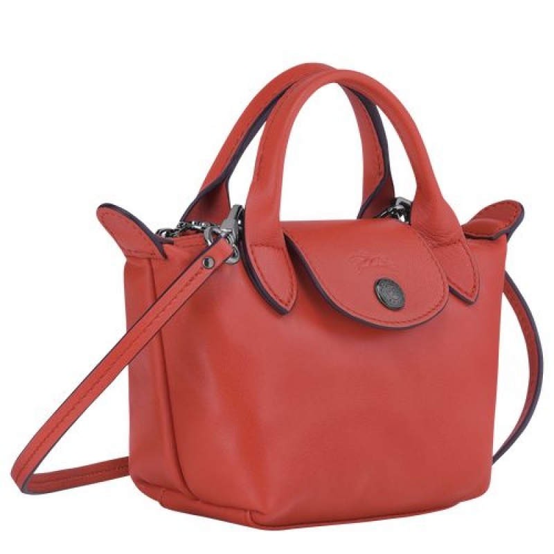 Longchamp Le Pliage Cuir Crossbody bag Terracotta | SODUWCE-81