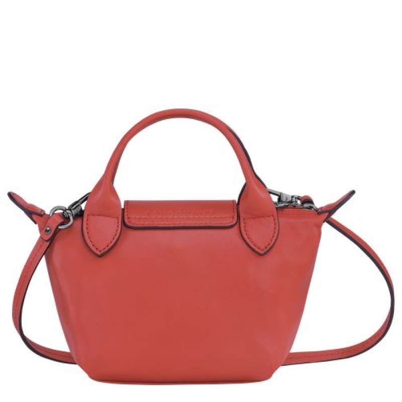 Longchamp Le Pliage Cuir Crossbody bag Terracotta | SODUWCE-81