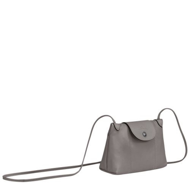 Longchamp Le Pliage Cuir Crossbody bag Turtledove | JAWHDEZ-26