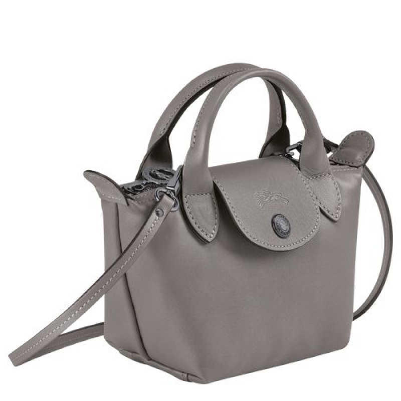 Longchamp Le Pliage Cuir Crossbody bag Turtledove | LOKUMEX-63