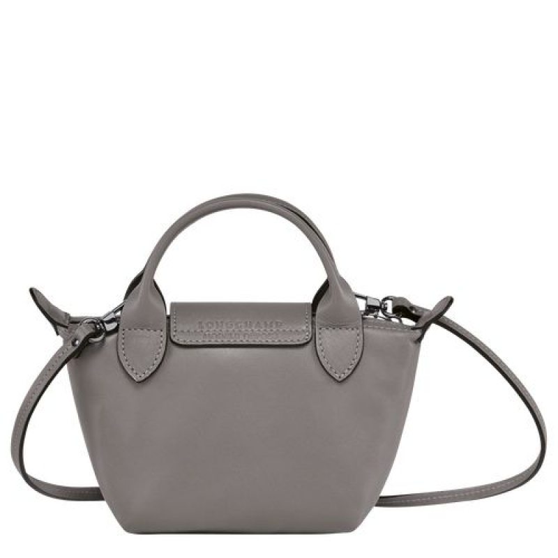 Longchamp Le Pliage Cuir Crossbody bag Turtledove | LOKUMEX-63