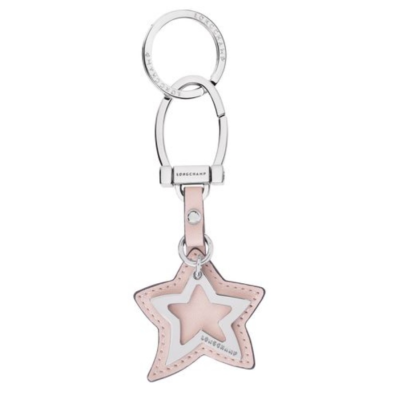 Longchamp Le Pliage Cuir Key-rings Pale Pink | CMBVZLY-14