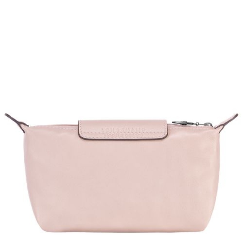 Longchamp Le Pliage Cuir Pouch Pale Pink | XVDWUKQ-64