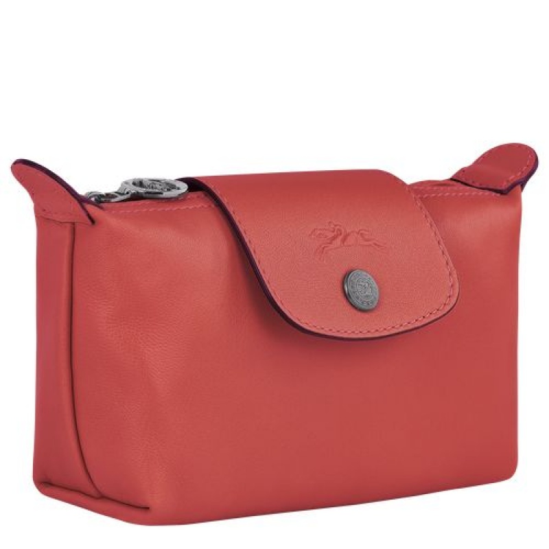 Longchamp Le Pliage Cuir Pouch Terracotta | UKABJPS-73