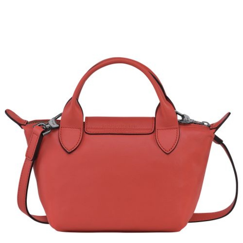 Longchamp Le Pliage Cuir Top handle bag XS Terracotta | PEVCIRJ-13