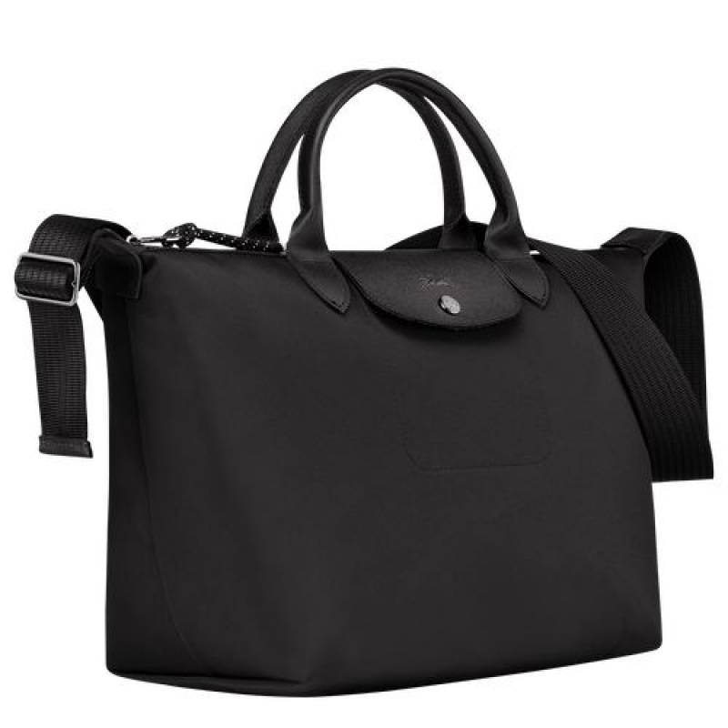 Longchamp Le Pliage Energy Top handle bag M Black | FLEGIYT-49