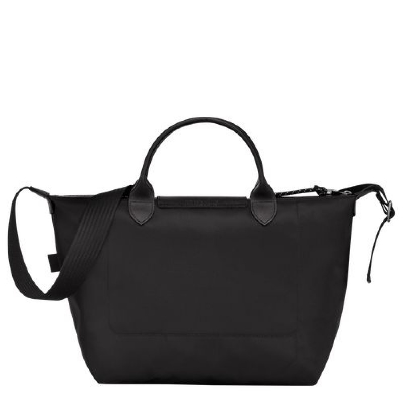 Longchamp Le Pliage Energy Top handle bag M Black | FLEGIYT-49