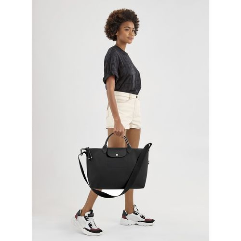 Longchamp Le Pliage Energy Top handle bag L Black | NOLTWUI-13