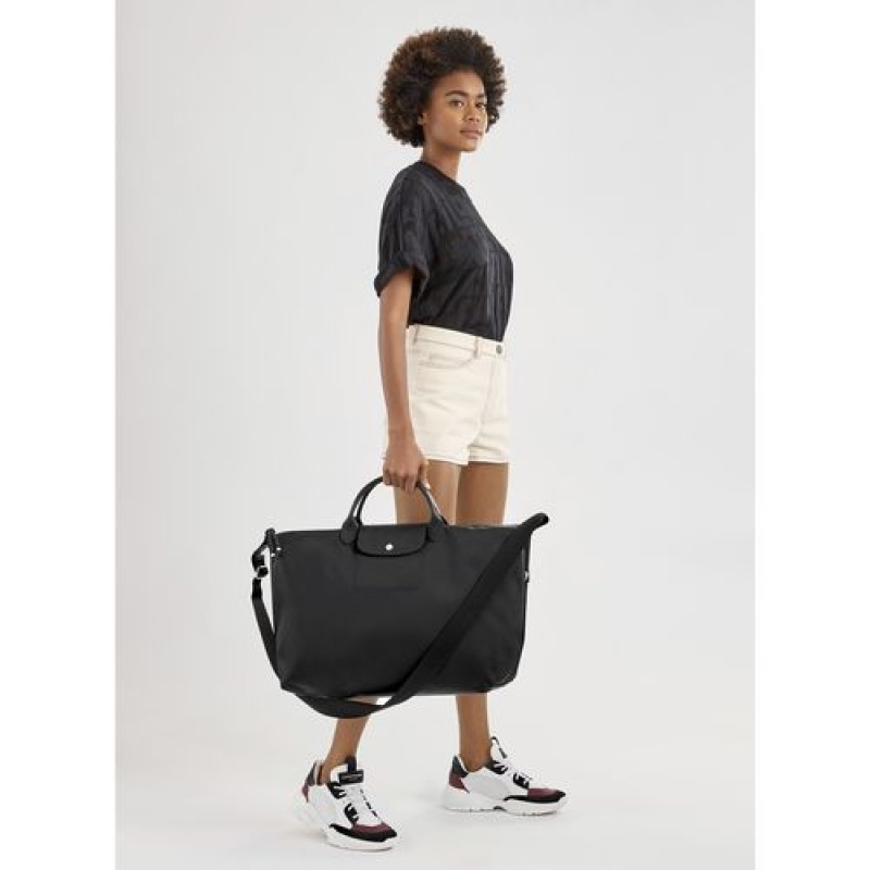 Longchamp Le Pliage Energy Travel bag Black | RLZBVTQ-06