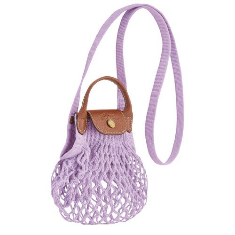 Longchamp Le Pliage Filet Crossbody bag XS Lilac | XGAZKTJ-07