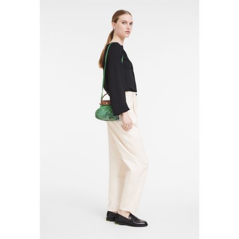 Longchamp Le Pliage Filet Crossbody bag XS Green | KFENAJY-37