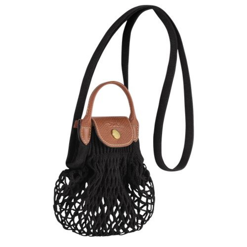 Longchamp Le Pliage Filet Crossbody bag XS Black | PTEMAXG-56