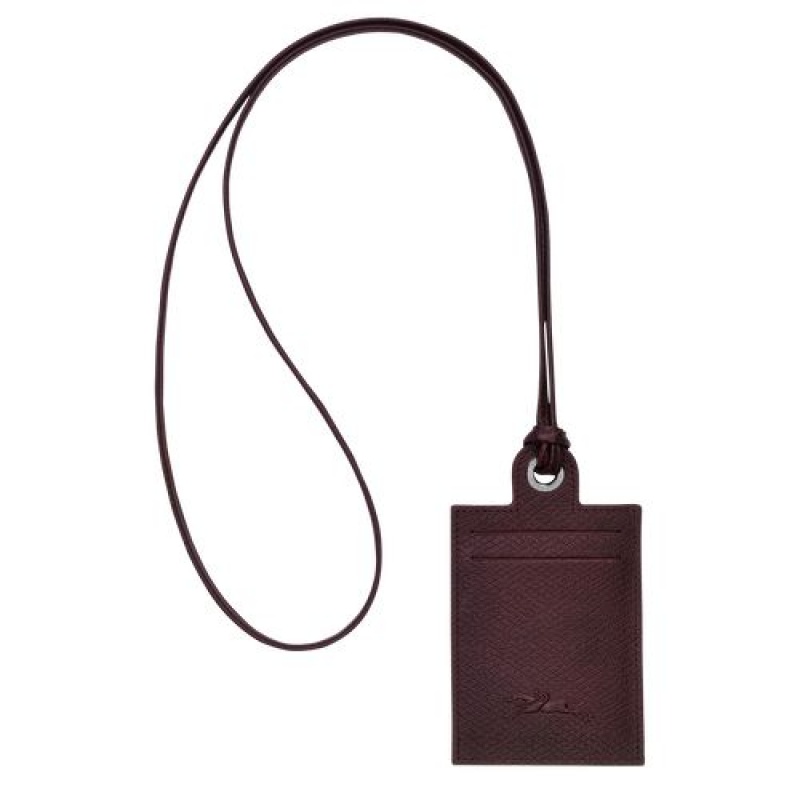 Longchamp Le Pliage Green Card holder with necklace Burgundy | IUGOZCM-08